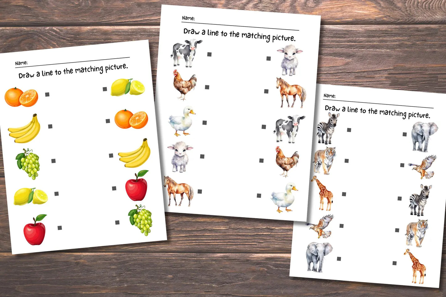 Printable Matching Worksheet